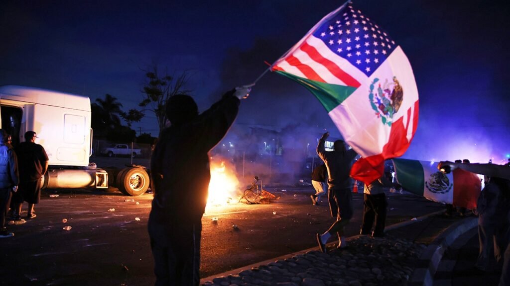 Los Angeles anti-ICE protests lead to arson, highway blockades and arrests